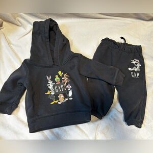 GAP Black Kids Set with Looney Tunes Print